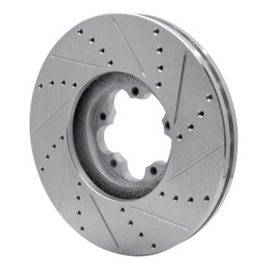 Ford Transit Brake Rotor (1) - Front Left - R1 Concepts - Drilled & Slotted - Silver - `14-`19